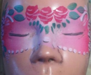 Roses face painting design