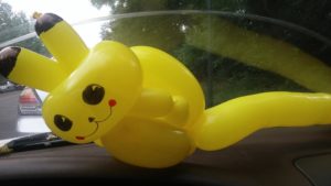 Pikachu twisted balloon from Pokemon for events