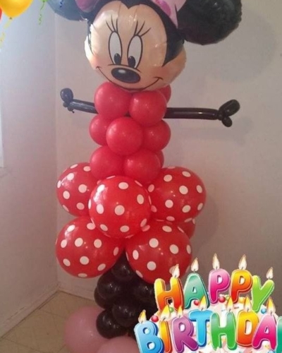 Minnie Mouse balloon column