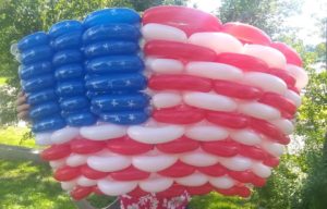 Giant American flag twisted for the 4th of July