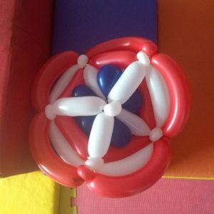 Captain America balloon shield for a kid's party