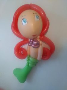 Mermaid balloon twisted for kids events