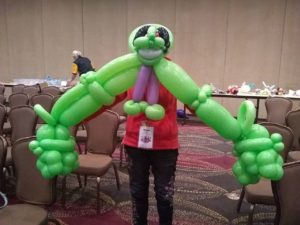 Twisted balloon superhero Hulk 