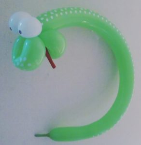 Balloon snake for a kid"s party