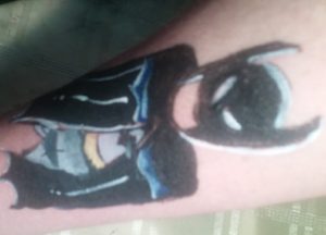 Batman arm painting