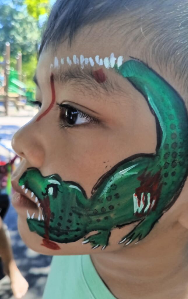 Face Painting 2 A zombie dinosaur